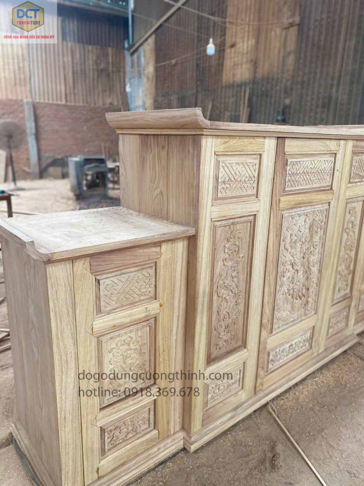 Bàn thờ gia tiên gỗ gõ đỏ BT54